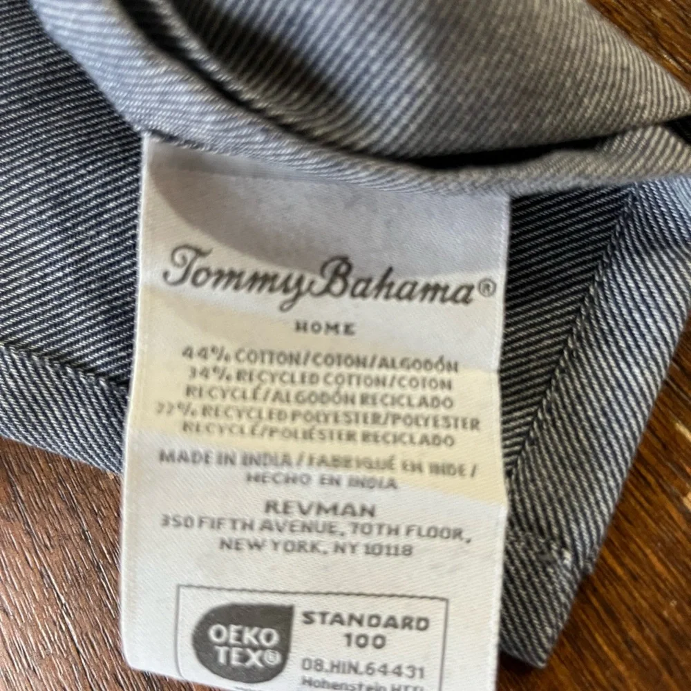 Tommy Bahama King Sheet Set NWOT-Fitted, Flat, 2 Pillowcases/Blue Gray